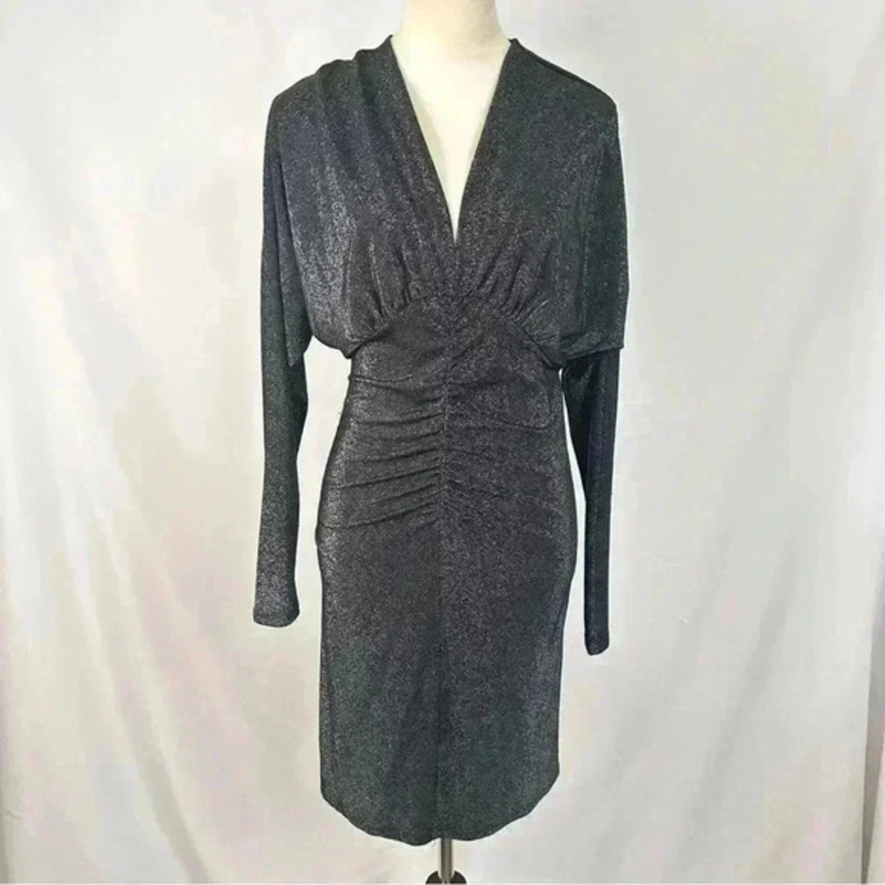 H&M Shimmering Gray Midi Dress